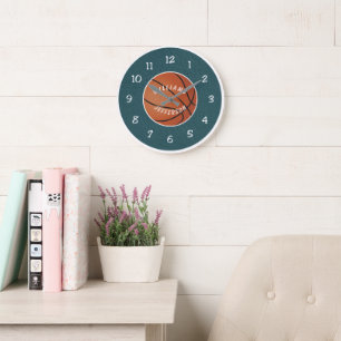 Wall Clock for Basketball Fan personalize