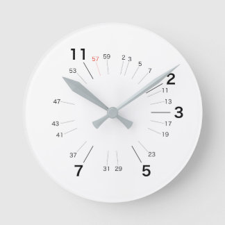wall clock for people who only need prime numbers