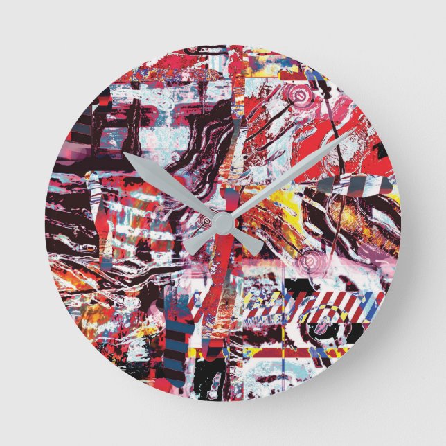 Wall Clock – Fragmented Pulse (Front)