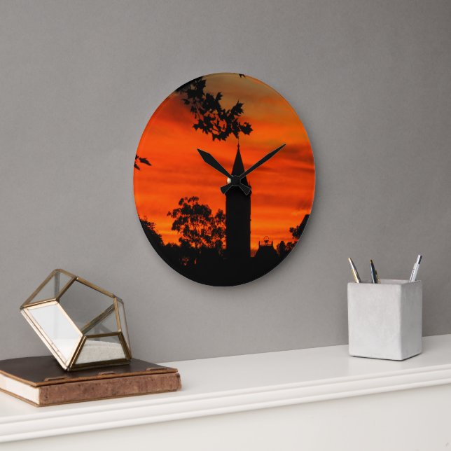 Wall Clock History Sunset Standing In Time (Office)