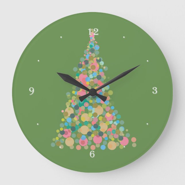 Wall Clock Holiday tree (Front)