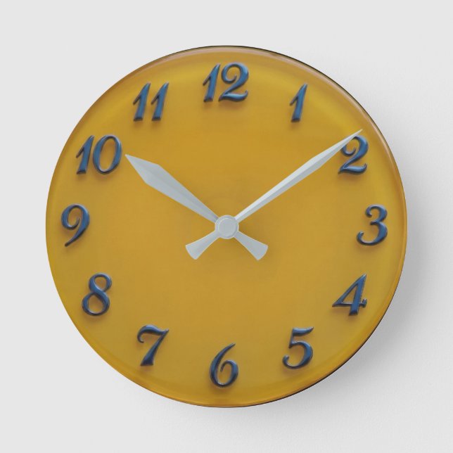 Wall Clock Inspired by Old Beijing Yellow Glass (Front)