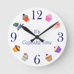 Wall Clock - It's Cupcake Time