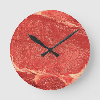 wall clock, meat, beef round clock