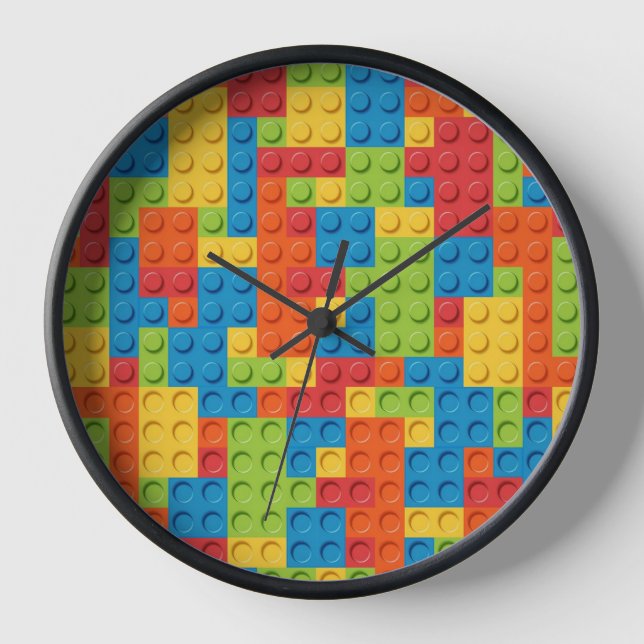 wall clock motifs color blocks (Front)