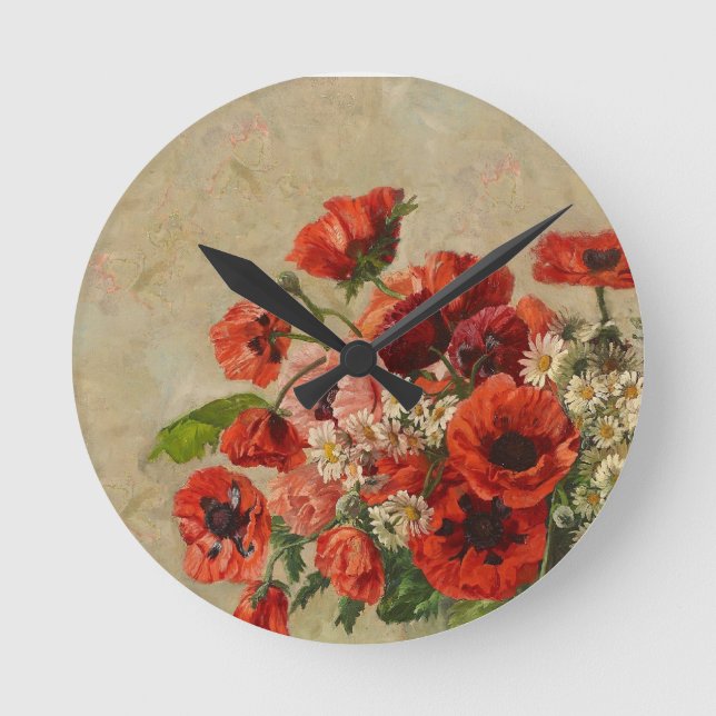 Wall Clock "Poppy's Time" (Front)
