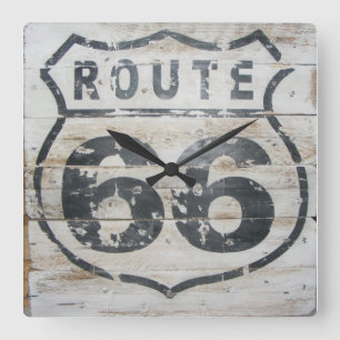 Wall Clock, Route 66 Square Wall Clock
