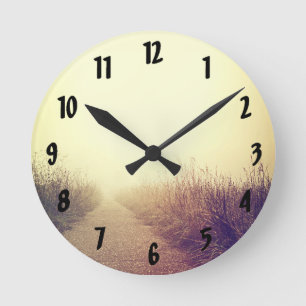 Wall Clock Sunrise Pathway Walkway Path Side Walk