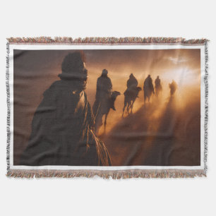 Wall clock throw blanket