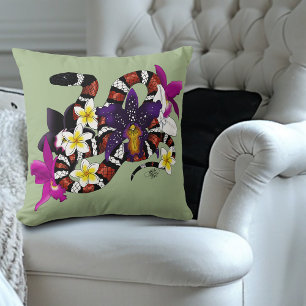 Wall Clock Throw Pillow
