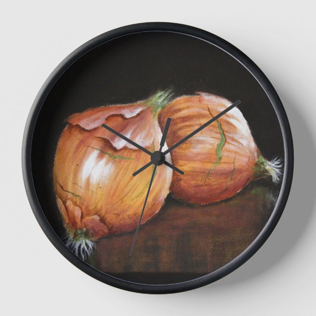 Wall Clock Two Onions (Front)