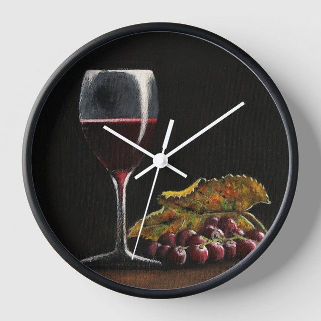 Wall Clock Wine Grapes (Front)