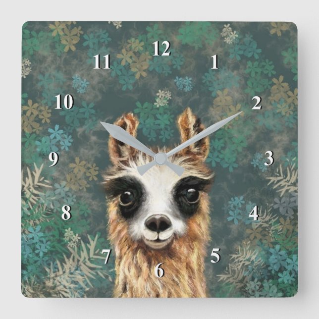 Wall Clock with Alpaca (Front)