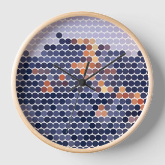 Wall clock with colorful dots