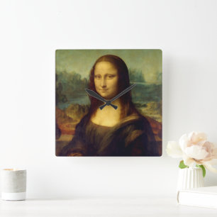 Wall Clock with Da Vinci's Mona Lisa