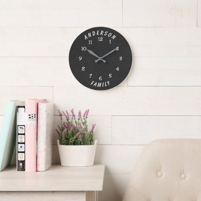 Wall Clock with Family Name (Reading Room)