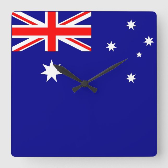 Wall Clock with Flag of Australia (Front)