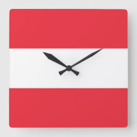 Wall Clock with Flag of Austria