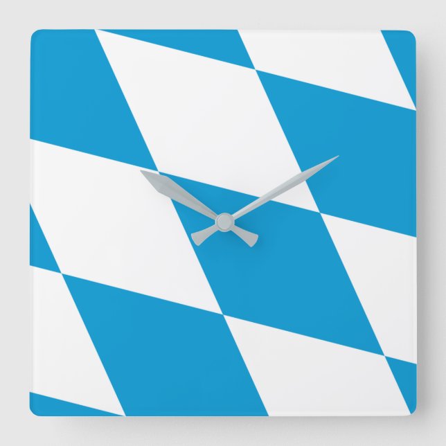 Wall Clock with Flag of Bavaria, Germany (Front)