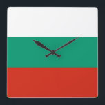 Wall Clock with Flag of Bulgaria<br><div class="desc">Add a touch of Bulgarian pride to your home or office with our exclusive wall clock featuring the flag of Bulgaria! This beautifully designed wall clock is more than just a functional timepiece; it’s a celebration of Bulgaria’s rich heritage and culture. The bold display of the Bulgarian flag on the...</div>