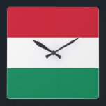 Wall Clock with Flag of Hungary<br><div class="desc">Keep time in style with our striking wall clock featuring the flag of Hungary! This wall clock is more than just a timepiece; it’s a celebration of Hungary’s rich cultural heritage and national pride. The vibrant design prominently showcases the Hungarian flag, making it a unique and meaningful way to bring...</div>