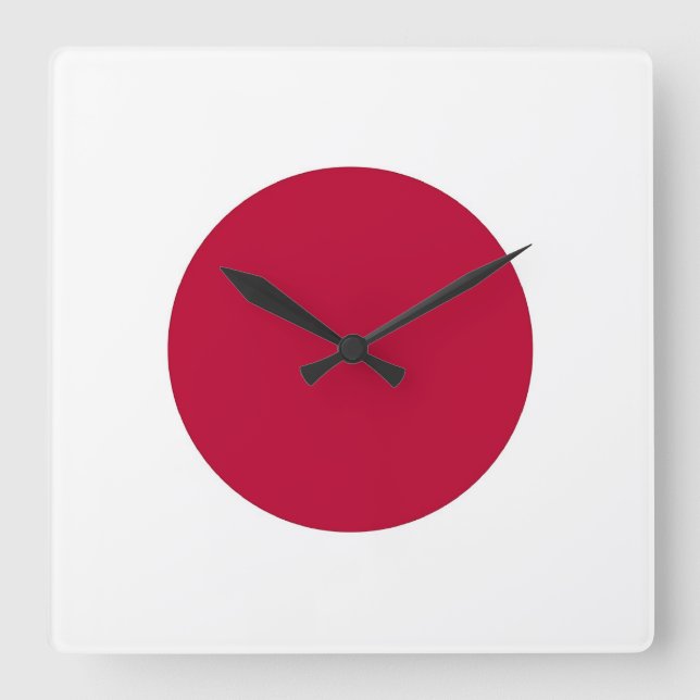 Wall Clock with Flag of Japan (Front)