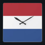 Wall Clock with Flag of Netherlands<br><div class="desc">Enhance your home or office with a touch of Dutch pride with our exclusive wall clock featuring the flag of the Netherlands! This beautifully crafted wall clock is more than just a timepiece; it’s a celebration of the Netherlands' rich cultural heritage. The clock face prominently displays the iconic Dutch flag,...</div>