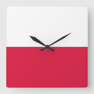 Wall Clock with Flag of Poland