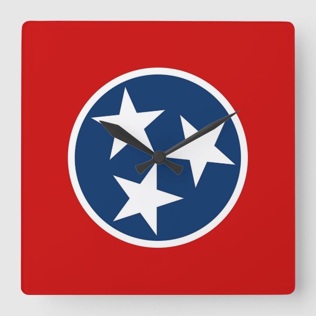 Wall Clock with Flag of Tennessee, USA (Front)