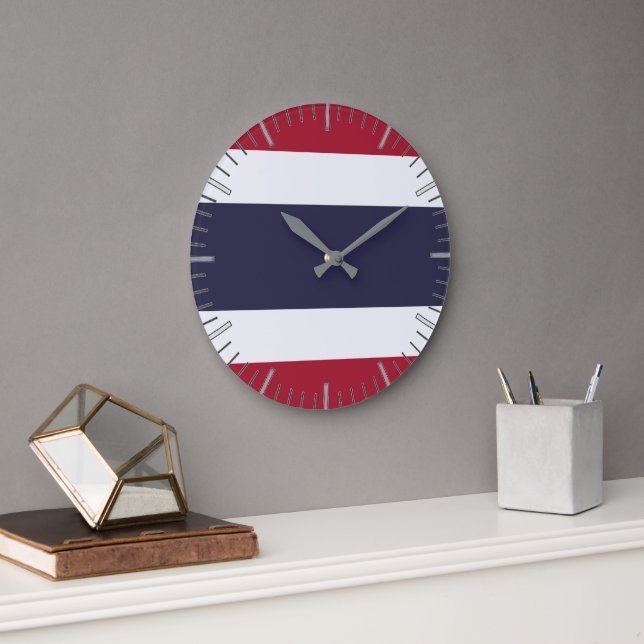 Wall Clock with flag of Thailand (Office)