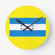 Wall Clock with Honduras Flag