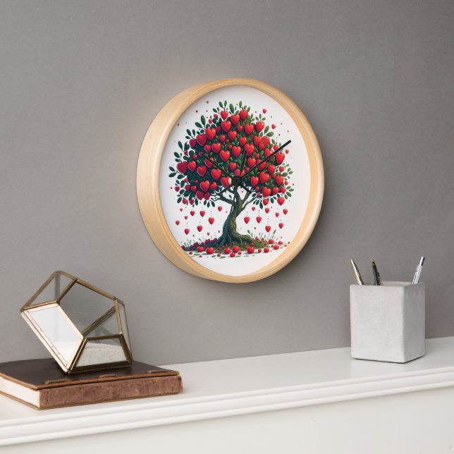 Wall clock with the decoration of a tree with the  (Office)