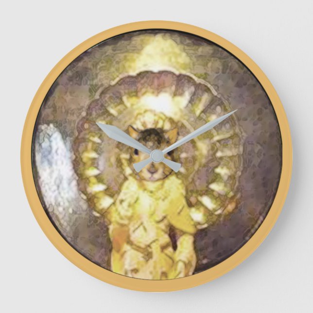 Wall clock with the divine Pearl de Wisdom image (Front)