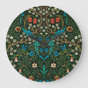 WALL CLOCK WITH WILLIAM MORRIS "TULIPS" DESIGN
