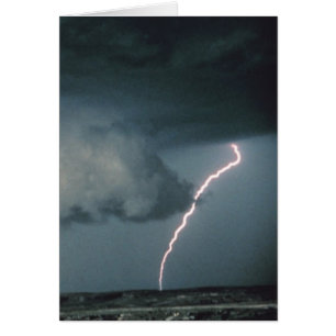 Wall cloud with lightning