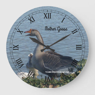 Wall decor, clocks, child's nursery, Mother Goose. Large Clock