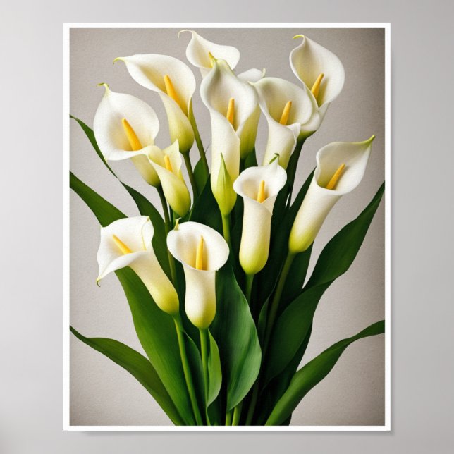 Wall Decor Fresh Calla Lily Flower bouquet Poster (Front)