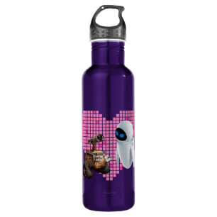 WALL-E and Eve Pixel Heart 710 Ml Water Bottle
