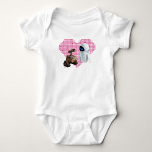WALL-E and Eve Pixel Heart Baby Bodysuit