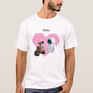 WALL-E and Eve Pixel Heart T-Shirt