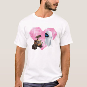 WALL-E and Eve Pixel Heart T-Shirt