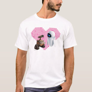 WALL-E and Eve Pixel Heart T-Shirt