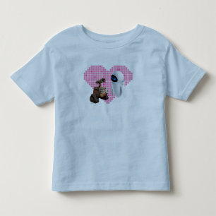 WALL-E and Eve Pixel Heart Toddler T-shirt