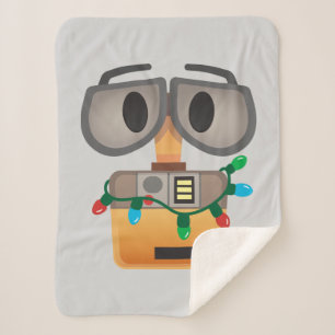 WALL-E Christmas Lights Sherpa Blanket