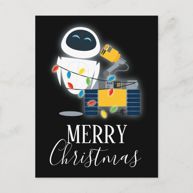 WALL-E & EVE Christmas Holiday Postcard (Front)