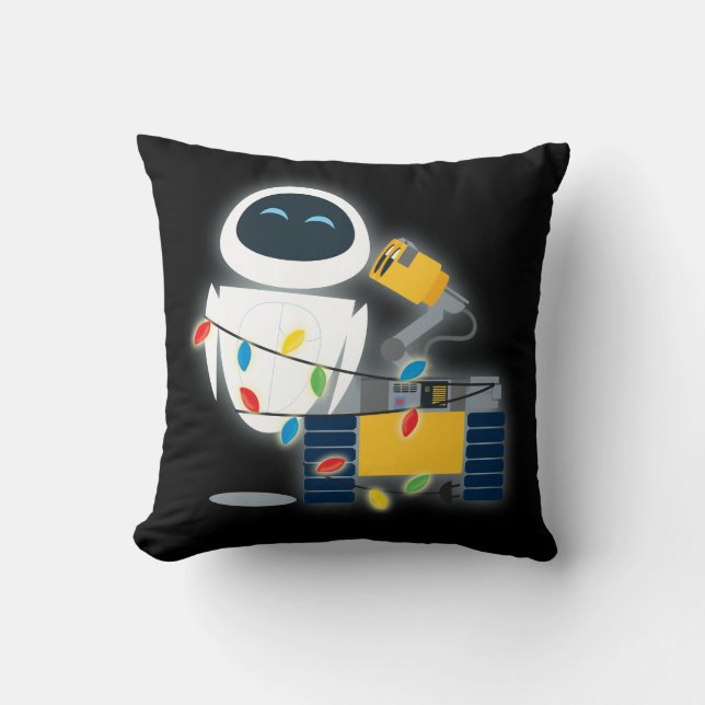 WALL-E & EVE Christmas Throw Pillow (Front)