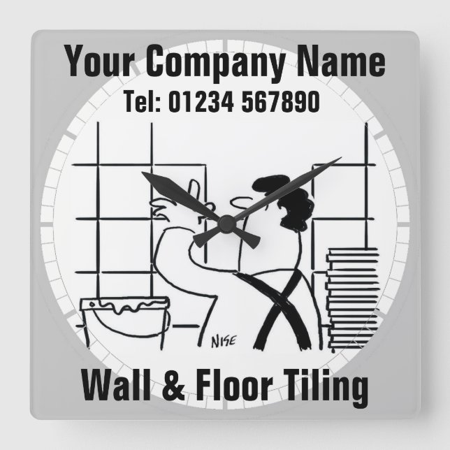 Wall & Floor Tiling  Business Office Wall Clock (Front)