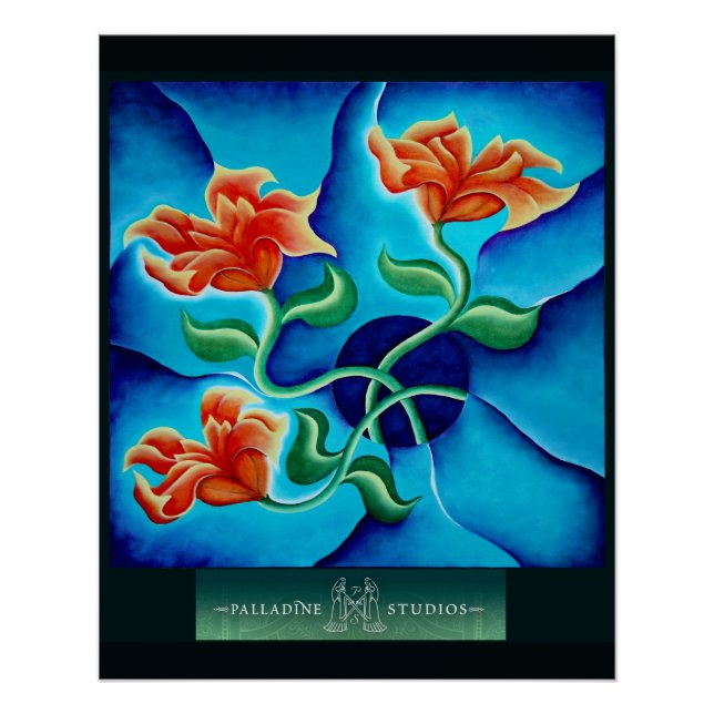 'Wall Flowers III' Glossy Poster (Front)