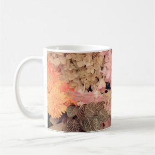 Wall flowers retro texture - Vintage Effect filter Coffee Mug