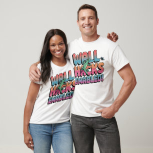 Wall Hacks Enabled – Funny Gaming Lizard Pixel Art T-Shirt